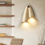 Wabi-Sabi Cave Stone Wall Sconce | Up & Down LED Wall Lamp - Hans Lumiere