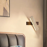 Wabi-Sabi Cave Stone Wall Sconce with Solid Wood Base - Hans Lumiere