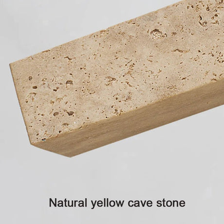 Wabi-Sabi Cave Stone Wall Sconce with Solid Wood Base - Hans Lumiere