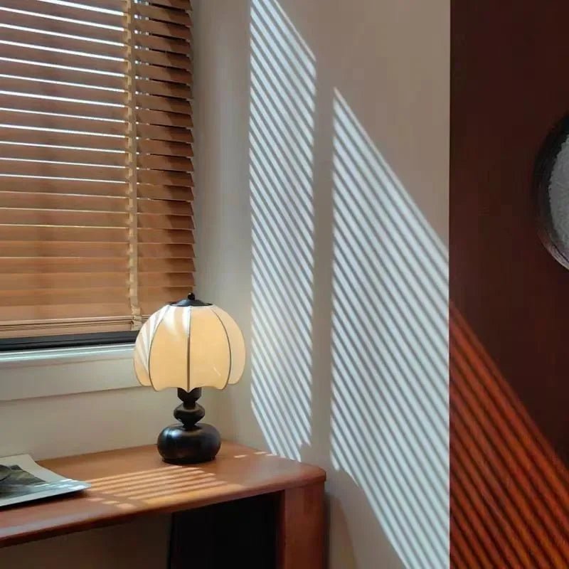 Wabi Sabi Glass Table Lamp – Dimmable Voice-Control Bedside Light - Hans Lumiere