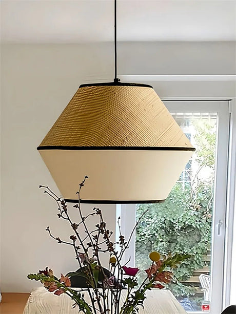 Wabi-Sabi Japanese Fabric Pendant Light - Bedroom & Restaurant - Hans Lumiere