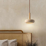 Wabi Sabi Style Natural Travertine LED Pendant Light - Hans Lumiere