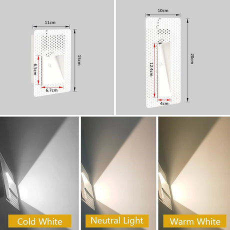 Wall Lamp Recessed Night Light With PIR Sensor - Hans Lumiere