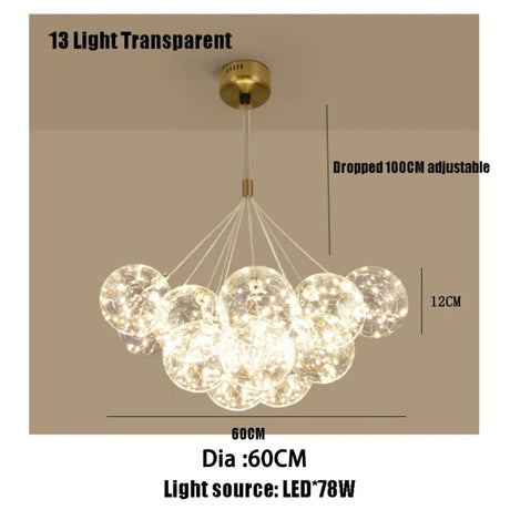 Warm Romantic Glass Bubble LED Chandeliers - Hans Lumiere