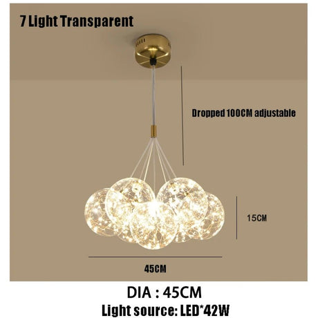 Warm Romantic Glass Bubble LED Chandeliers - Hans Lumiere