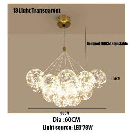 Warm Romantic Glass Bubble LED Chandeliers - Hans Lumiere