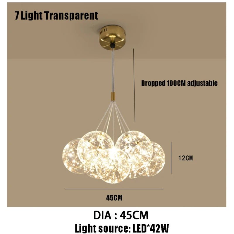 Warm Romantic Glass Bubble LED Chandeliers - Hans Lumiere