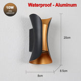 Waterproof LED Wall Lamp 10W – IP65 Aluminum Indoor/Outdoor Sconce - Hans Lumiere