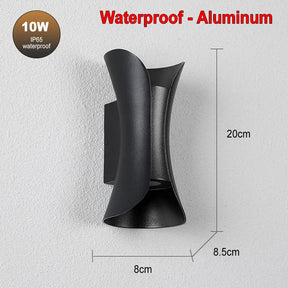 Waterproof LED Wall Lamp 10W – IP65 Aluminum Indoor/Outdoor Sconce - Hans Lumiere