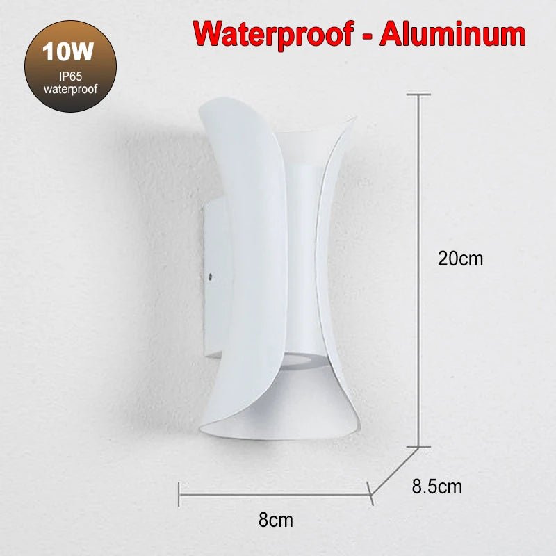 Waterproof LED Wall Lamp 10W – IP65 Aluminum Indoor/Outdoor Sconce - Hans Lumiere