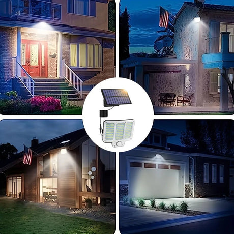 Waterproof Solar Light 210 LED Reflector With Motion Sensor - Hans Lumiere