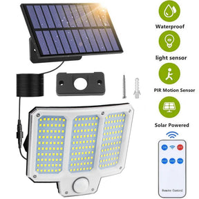 Waterproof Solar Light 210 LED Reflector With Motion Sensor - Hans Lumiere