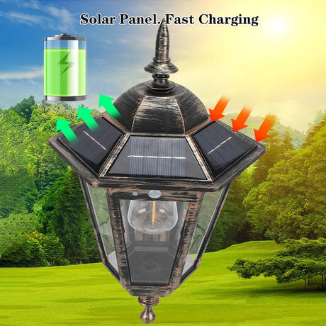 Waterproof Solar Porch Light With Motion Sensor - Hans Lumiere
