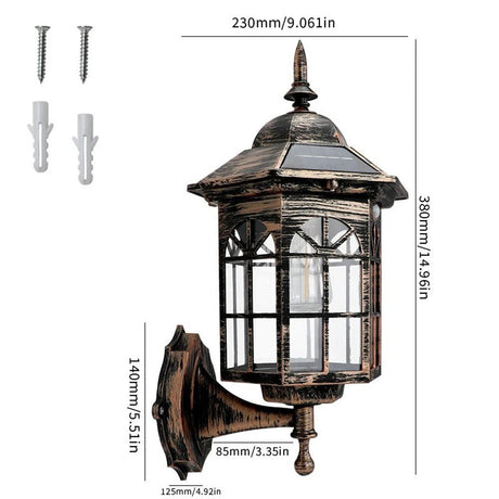 Waterproof Solar Porch Light With Motion Sensor - Hans Lumiere