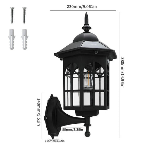 Waterproof Solar Porch Light With Motion Sensor - Hans Lumiere