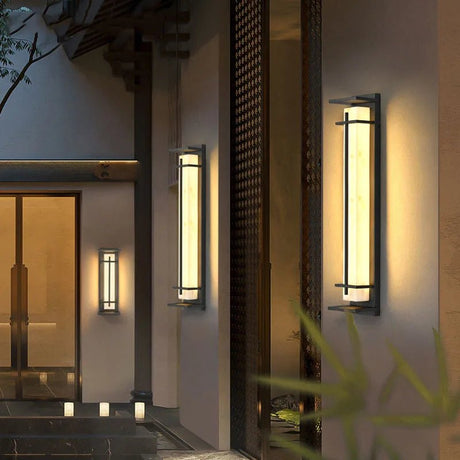 Waterproof Stainless Steel Marble LED Wall Porch Lamp - Hans Lumiere