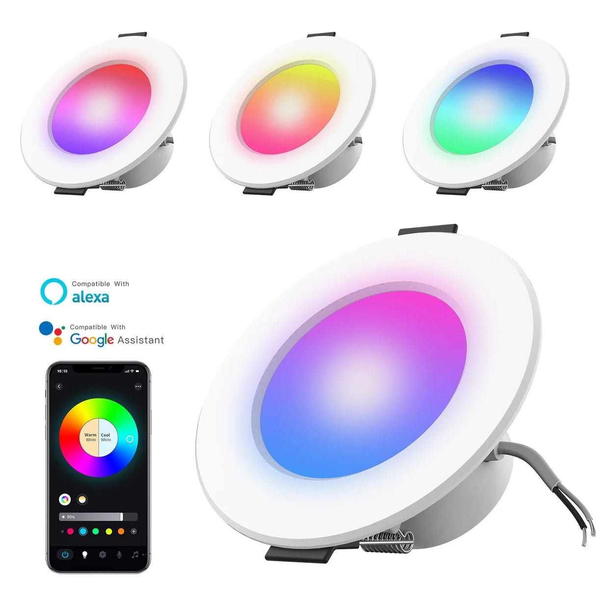 WiFi and Bluetooth Dual - Mode Smart Panel Downlight - Hans Lumiere