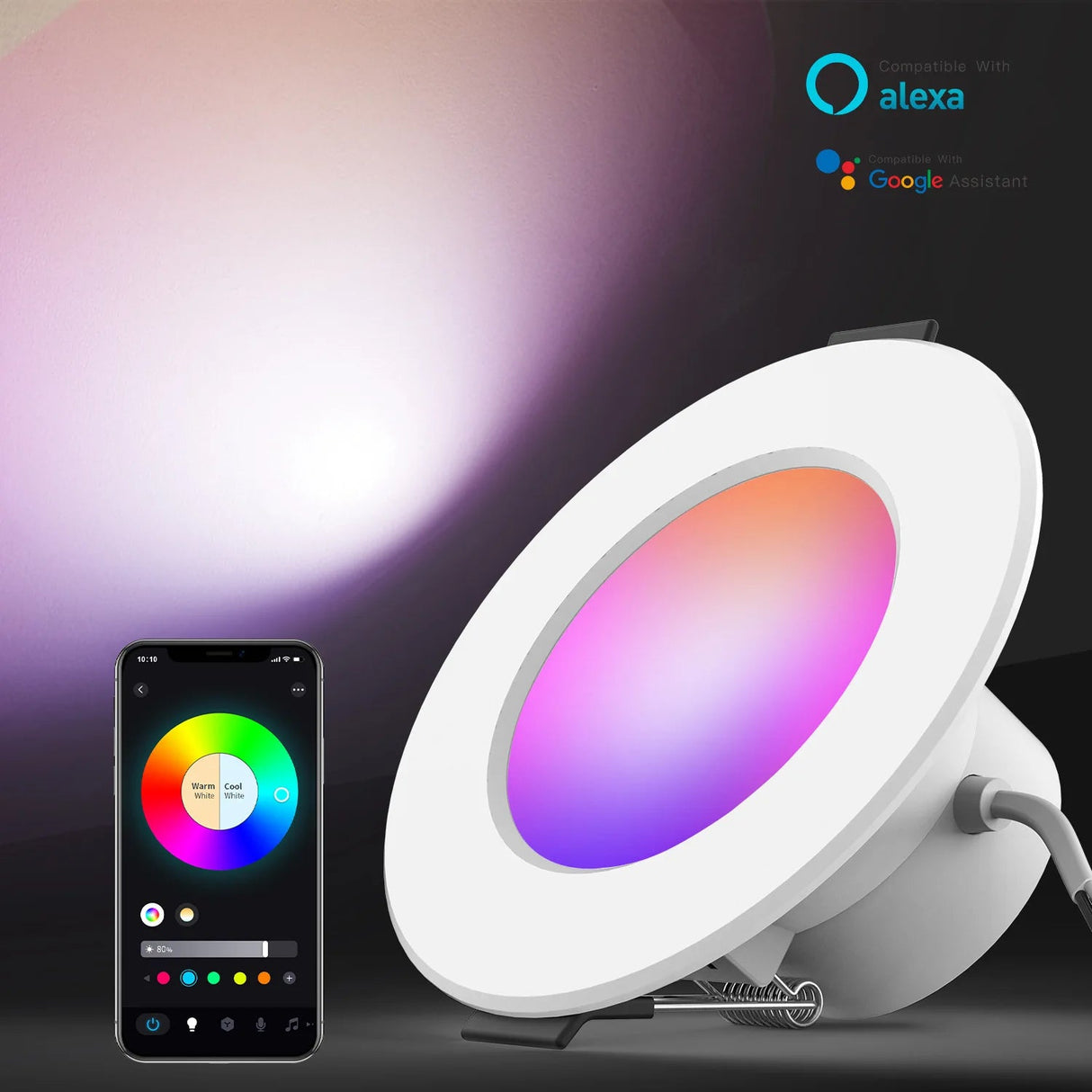 WiFi and Bluetooth Dual - Mode Smart Panel Downlight - Hans Lumiere