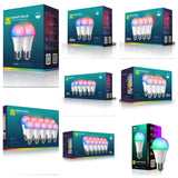 WiFi Bluetooth Smart LED Bulb E27 RGB + Tunable White, Alexa & Google, 1-12 Pack - Hans Lumiere