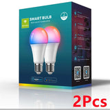 WiFi Bluetooth Smart LED Bulb E27 RGB + Tunable White, Alexa & Google, 1-12 Pack - Hans Lumiere