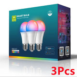 WiFi Bluetooth Smart LED Bulb E27 RGB + Tunable White, Alexa & Google, 1-12 Pack - Hans Lumiere