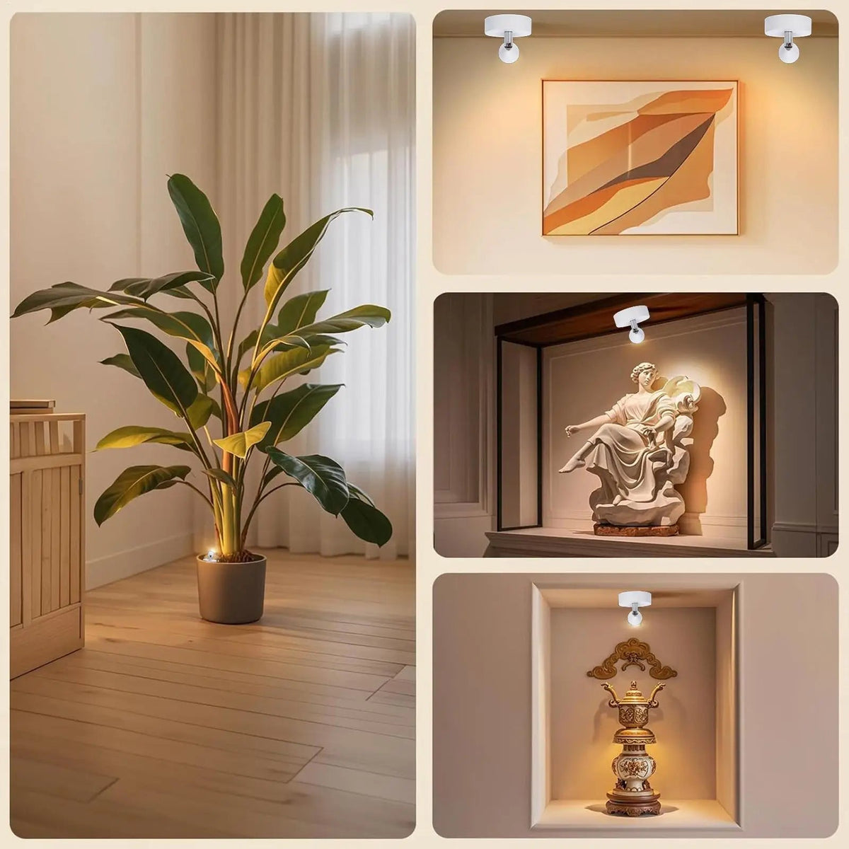 Wireless Rechargeable LED Uplight Spotlight for Plants & Art - Hans Lumiere