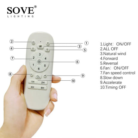 Wood Ceiling Fan Without Light With Remote Control - Hans Lumiere
