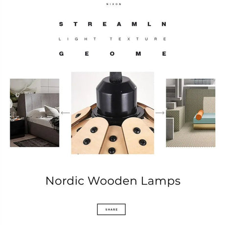 Wooden Nordic Pendant Light Ceiling Chandelier - Hans Lumiere