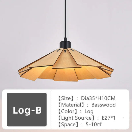 Wooden Nordic Pendant Light Ceiling Chandelier - Hans Lumiere