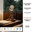Wooden Robot Bedside Lamp - Adjustable Dimmable LED Night Light - Hans Lumiere