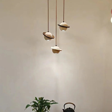 Yellow Cave Stone LED Pendant Lamp - Hans Lumiere