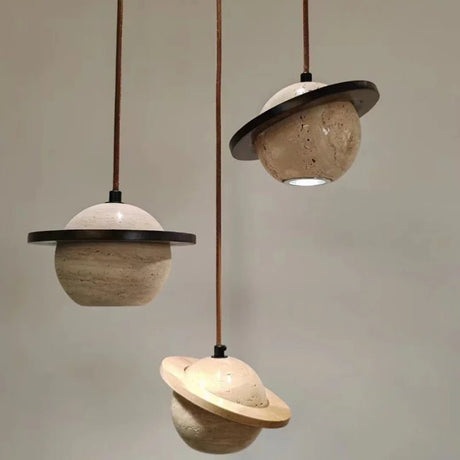 Yellow Cave Stone LED Pendant Lamp - Hans Lumiere