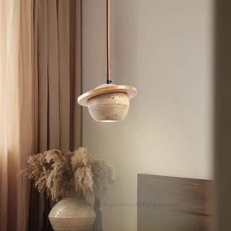 Yellow Cave Stone LED Pendant Lamp - Hans Lumiere