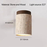 Yellow Marble Japanese Creative Natural Small Ceiling Light - Hans Lumiere