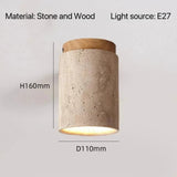 Yellow Marble Japanese Creative Natural Small Ceiling Light - Hans Lumiere
