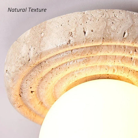 Yellow Marble Japanese Creative Natural Small Ceiling Light - Hans Lumiere