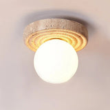 Yellow Marble Japanese Creative Natural Small Ceiling Light - Hans Lumiere