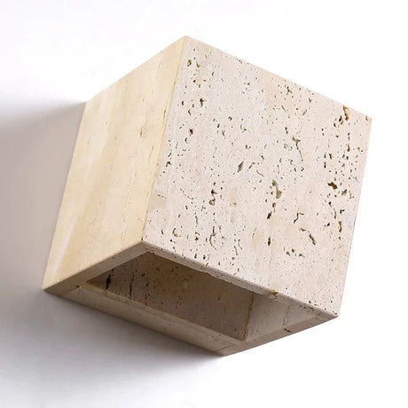 Yellow Travertine Stone Wall Sconce | Indoor & Outdoor Light - Hans Lumiere